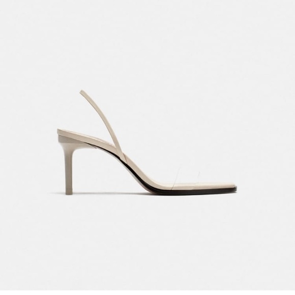 Moat popular zara sandal with a clear toe. Sz42